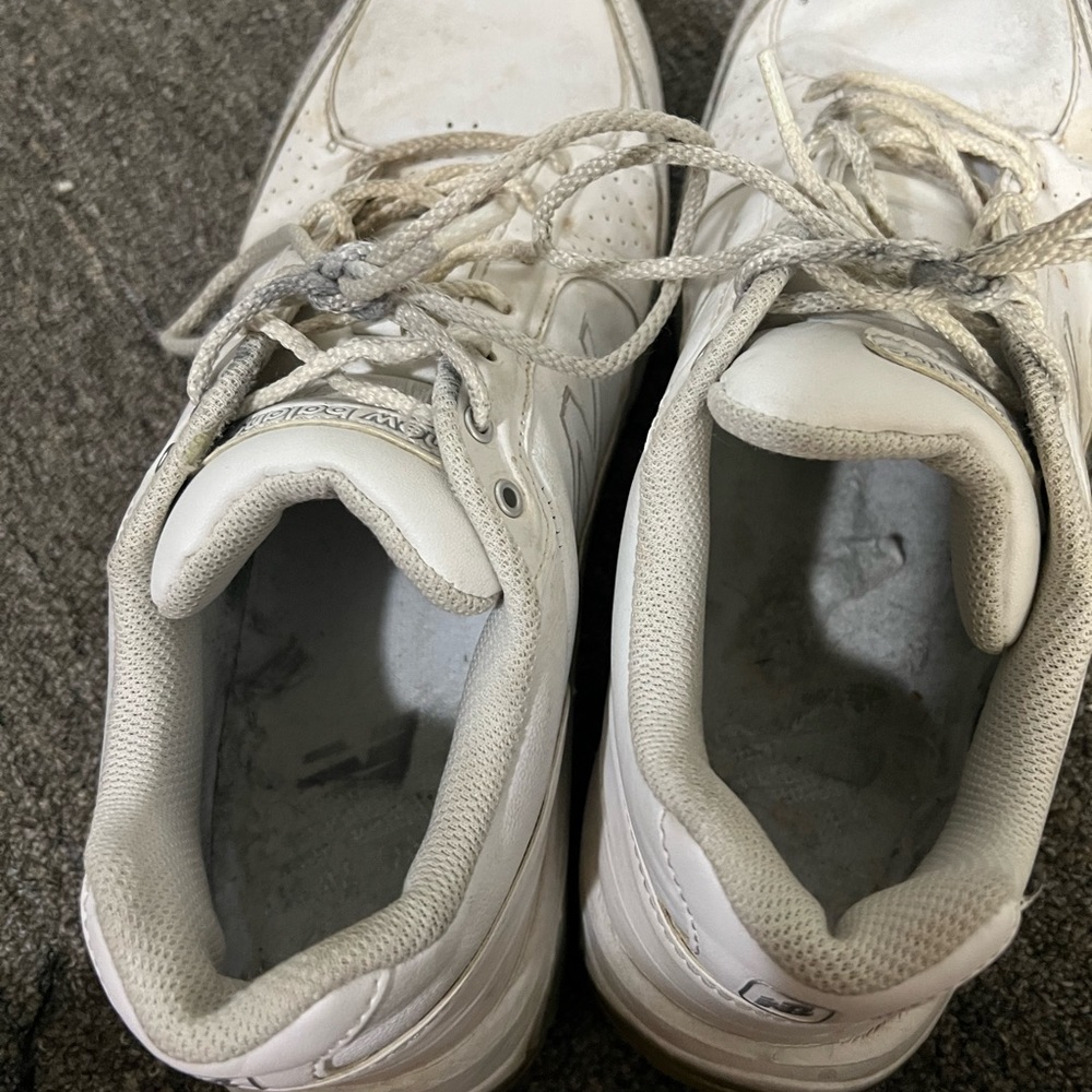 New Balance White Leather Lace Up Sneakers Size 11 US - Picture 5 of 6